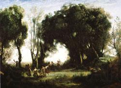 camille corot A Morning; Dance of the Nymphs(Salon of 1850-1851) France oil painting art